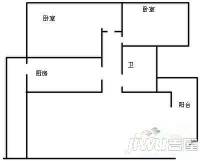 雅亭阁2室1厅1卫户型图