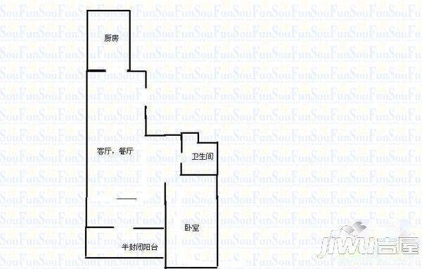 营盘山小区2室2厅1卫户型图