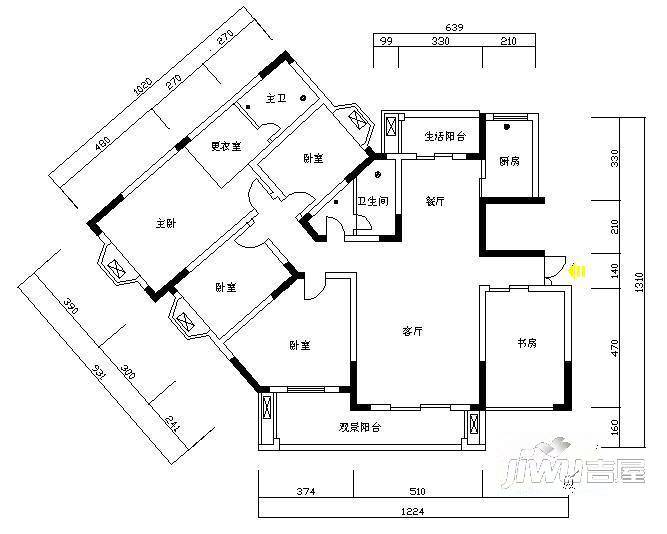 世纪欧洲城5室2厅2卫户型图