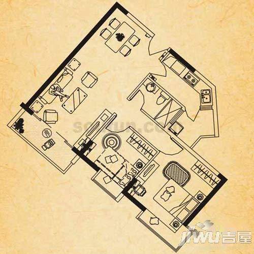 光源馨苑2室2厅1卫户型图