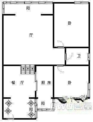 江山景苑3室2厅2卫户型图