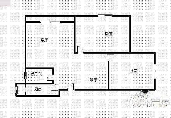 西陵花园2室2厅1卫户型图