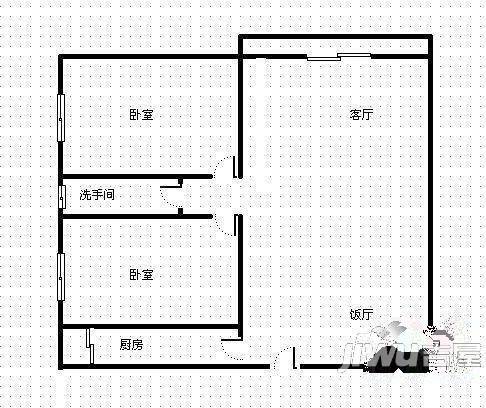 江峡新村2室2厅1卫户型图