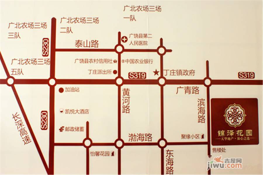 锦泽花园位置交通图