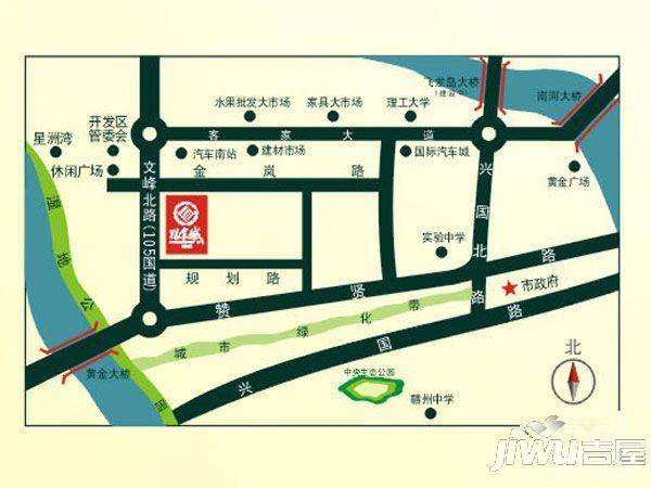 赣州粮食城位置交通图图片