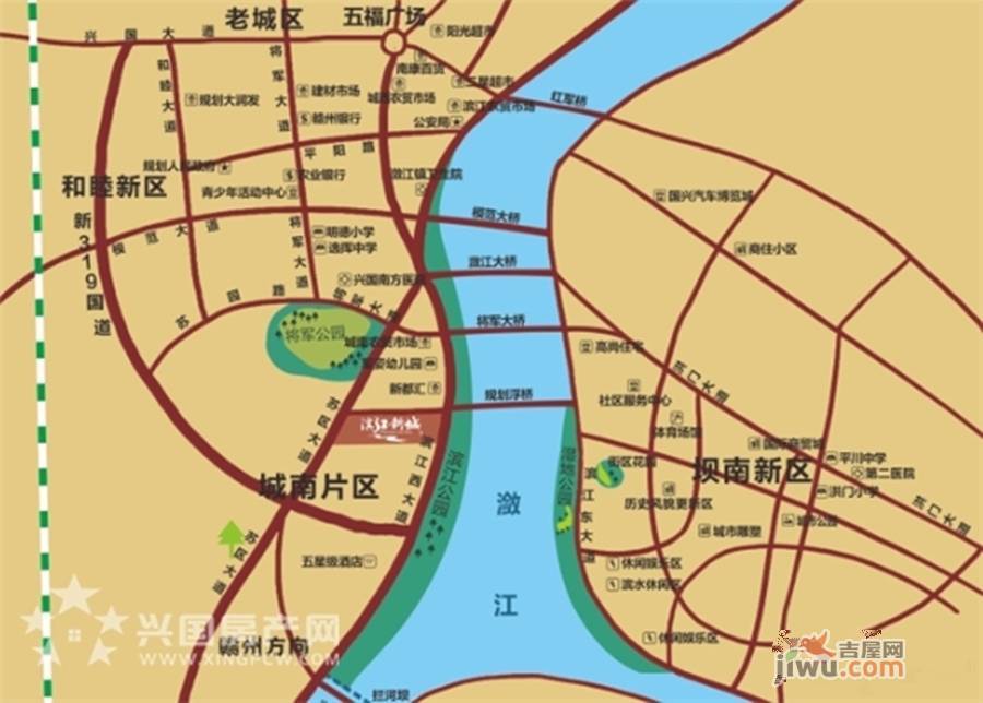 滨江新城位置交通图图片