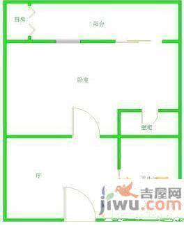 新桥路商住楼2室1厅1卫户型图