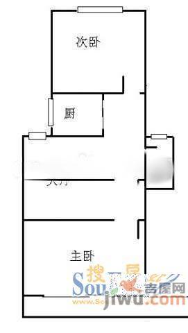 同德园2室2厅1卫户型图