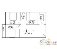 银泉花园3室2厅1卫户型图