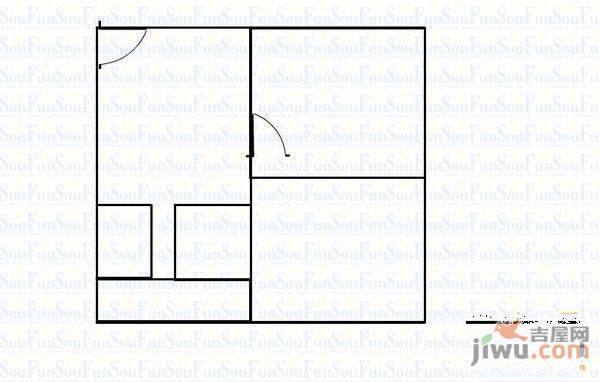 汇源新苑2室1厅1卫户型图