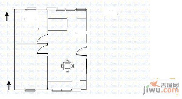 天朗花园2室2厅1卫户型图