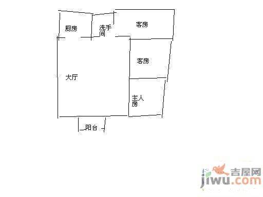 良化新村西3室2厅1卫户型图