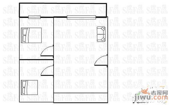 迎宾小苑2室2厅1卫户型图