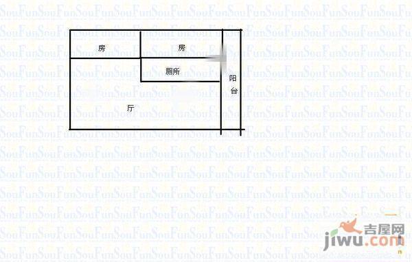 迎宾小苑2室2厅1卫户型图