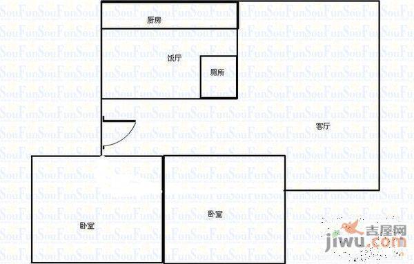 新中里2室2厅1卫户型图