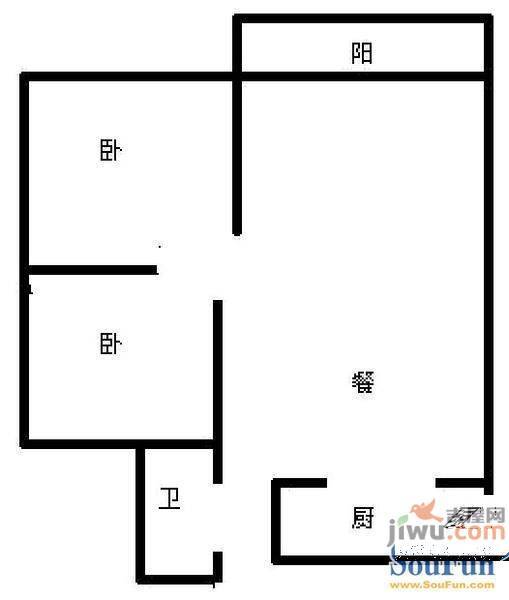 文锦苑3室2厅1卫户型图