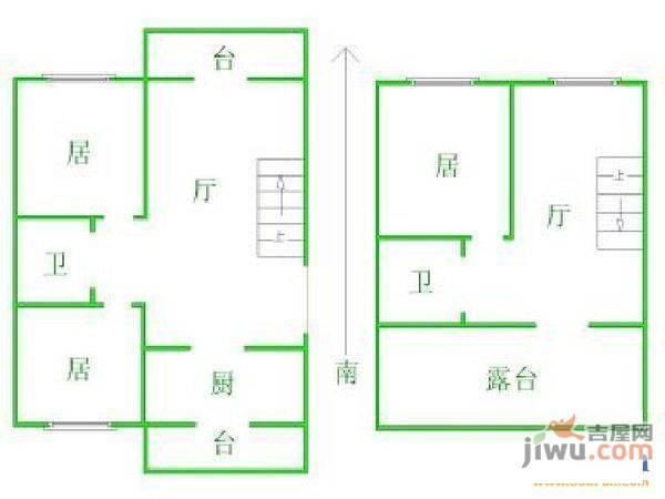 聚龙里3室2厅2卫户型图