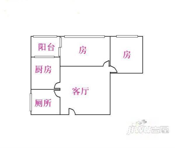 隆华苑2室1厅1卫户型图