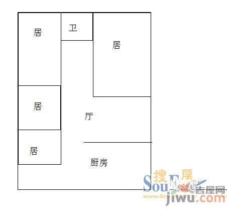 启华苑3室2厅1卫户型图