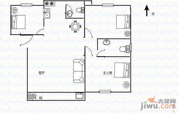 泮海苑一期3室2厅2卫户型图