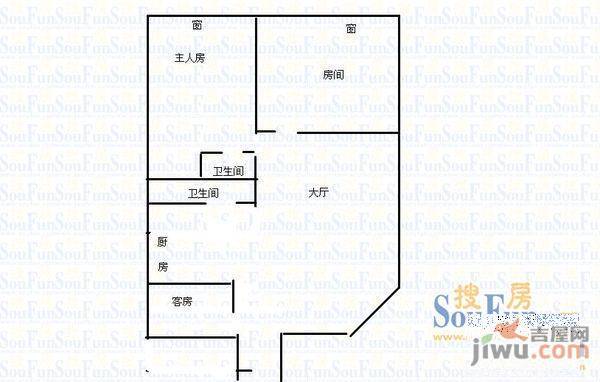 明圆小苑3室2厅2卫户型图