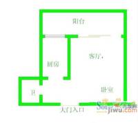 龙环里1室1厅1卫户型图