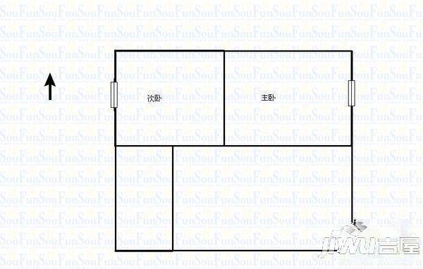 裕安花园2室2厅1卫户型图