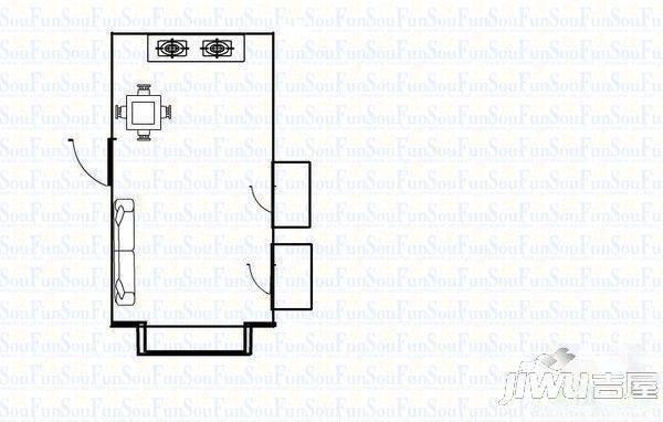 天市花园3室2厅1卫户型图