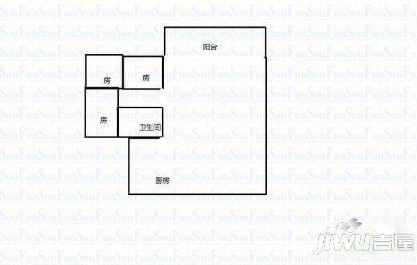 柏嘉阁3室1厅1卫户型图