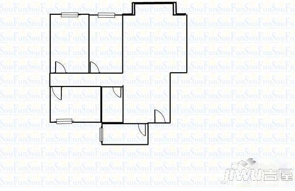 柏嘉阁3室1厅1卫户型图