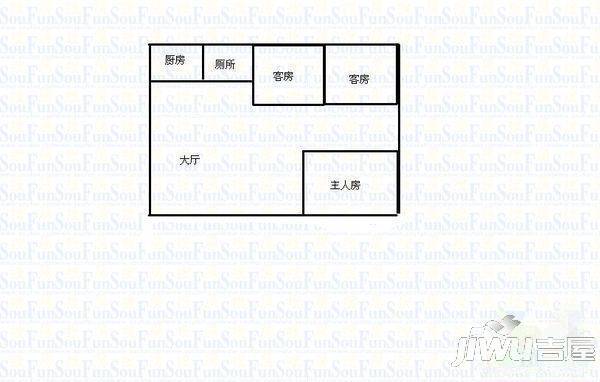 柏嘉阁3室1厅1卫户型图