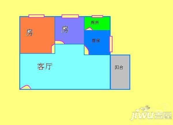 文盛花园2室2厅2卫户型图