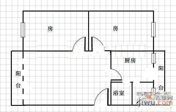 鹅溪里2室1厅0卫户型图