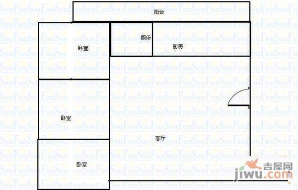 常安广场2室2厅2卫户型图