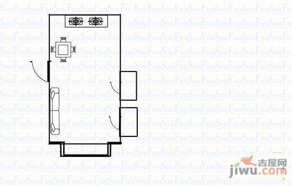 惠民东路小区2室2厅1卫户型图