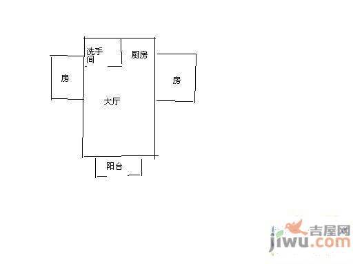 惠民东路小区2室2厅1卫户型图