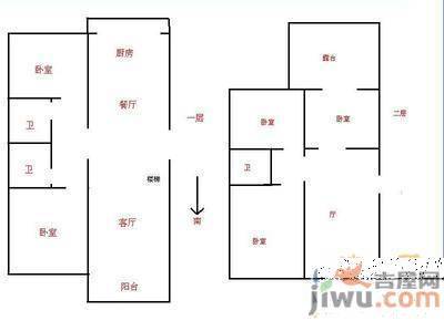 福星花园5室2厅1卫户型图