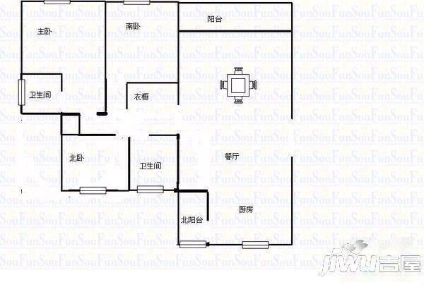 沂水里2室1厅1卫户型图