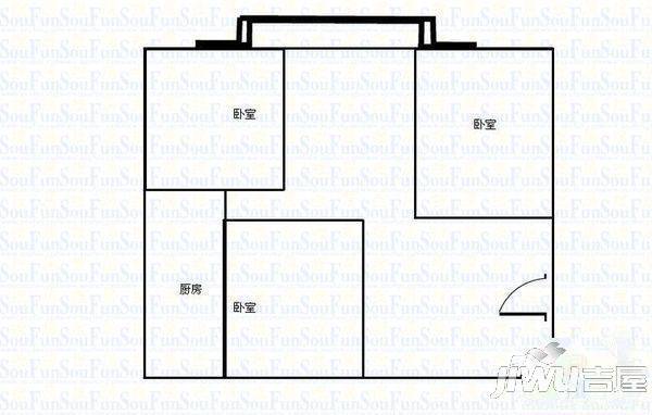 沂水里2室1厅1卫户型图