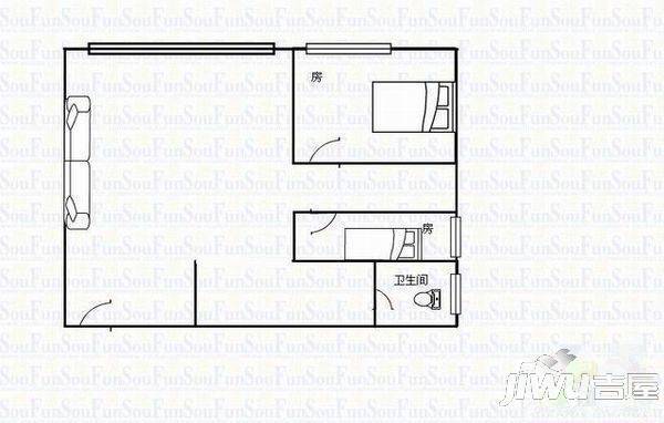 兴南小区2室1厅1卫户型图