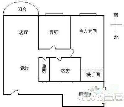 怡清苑2室2厅1卫户型图