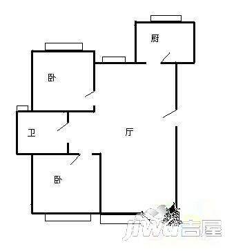 怡清苑2室2厅1卫户型图