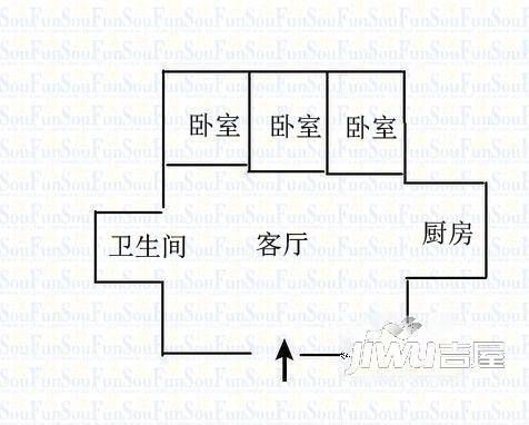 好景花园2室2厅1卫户型图