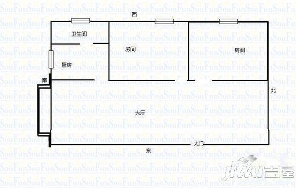 碧朗居2室1厅1卫户型图