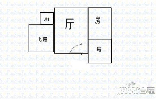 天南怡苑4室1厅1卫户型图