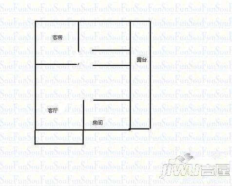 建馨阁2室1厅1卫户型图