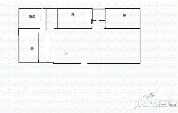 建馨阁2室1厅1卫户型图