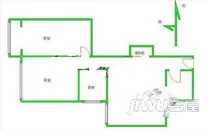 建馨阁2室1厅1卫户型图