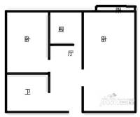 天龙街小区2室1厅1卫户型图