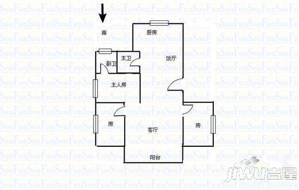 象山新村2室1厅0卫户型图